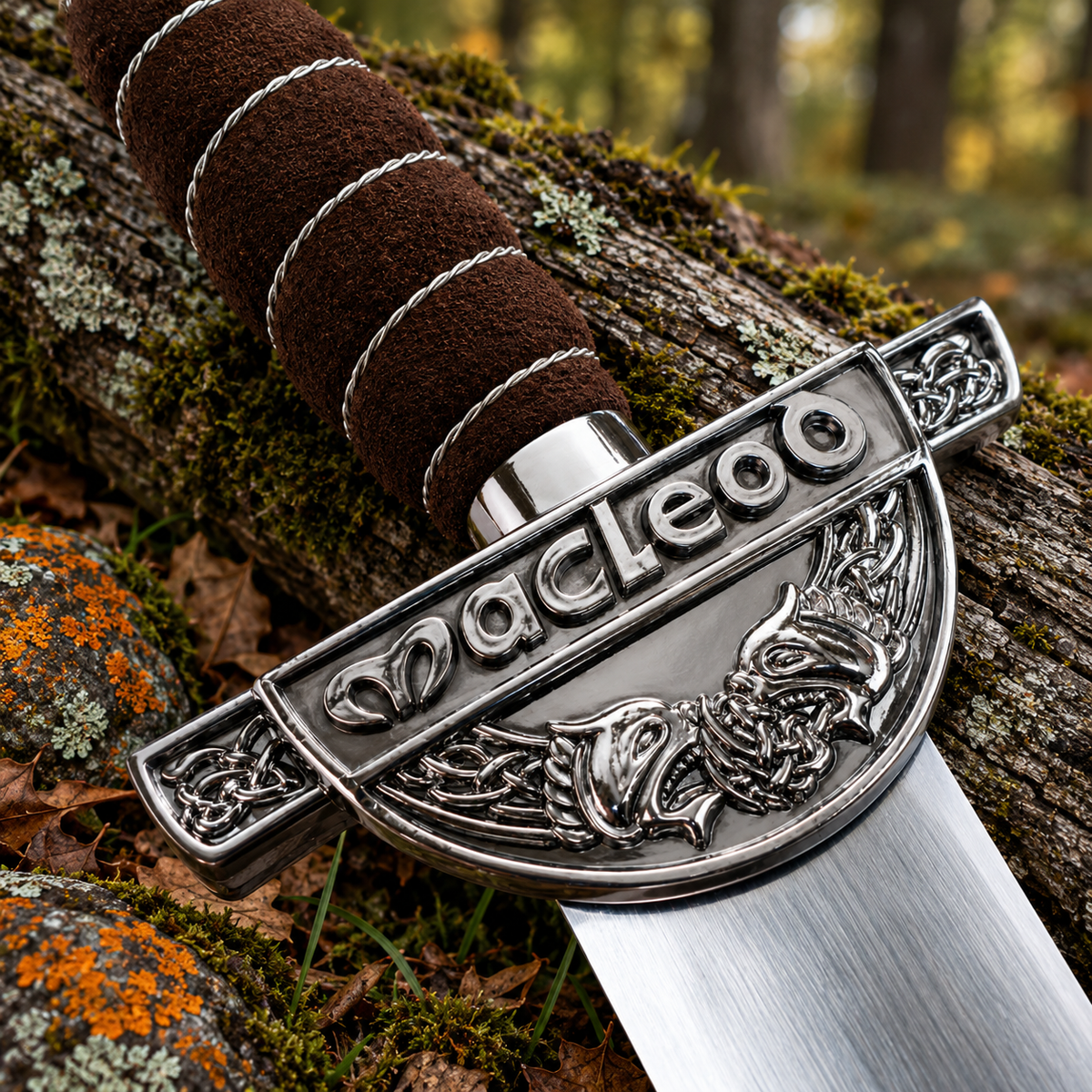 Decorative Highland sword on plain background