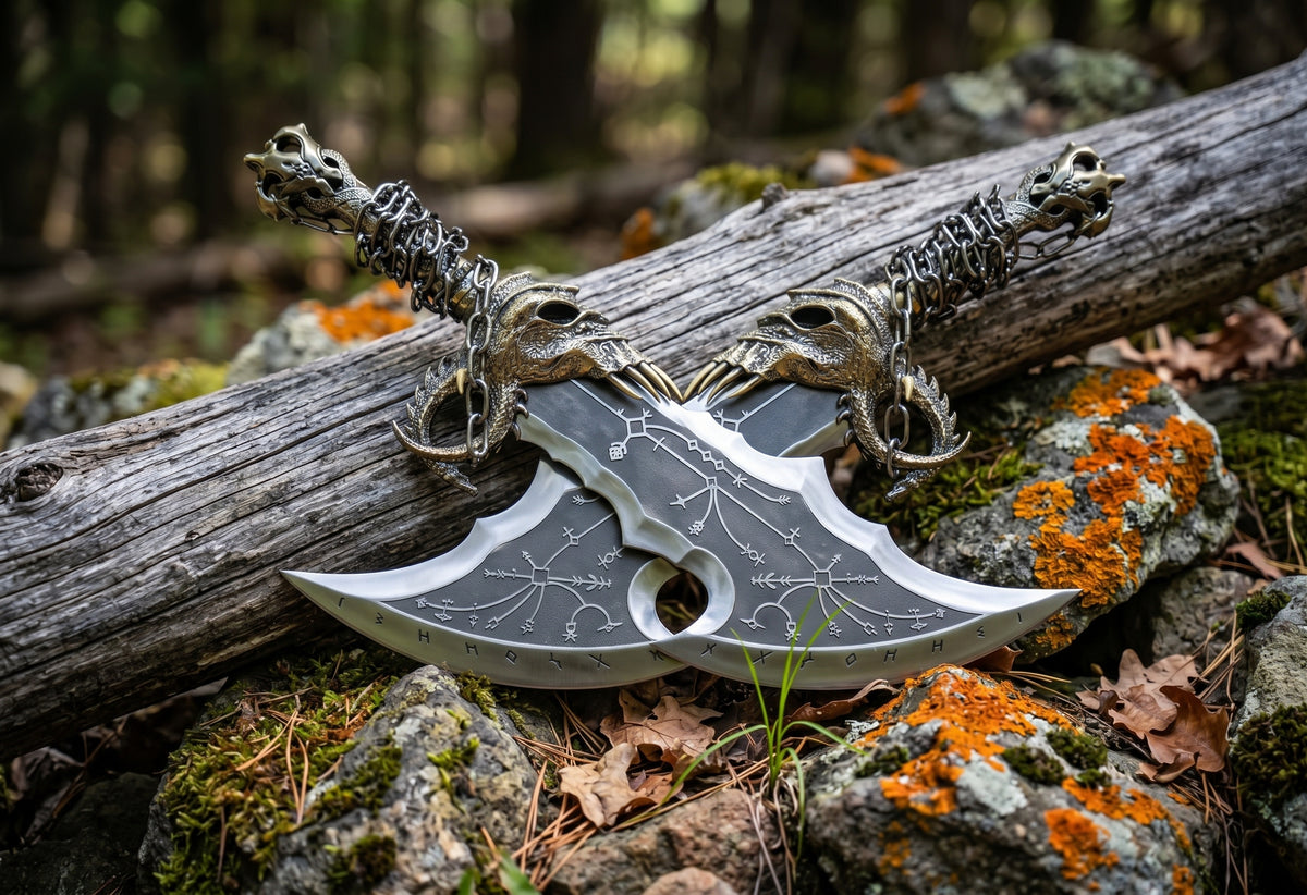 Decorative twin blade set full product view