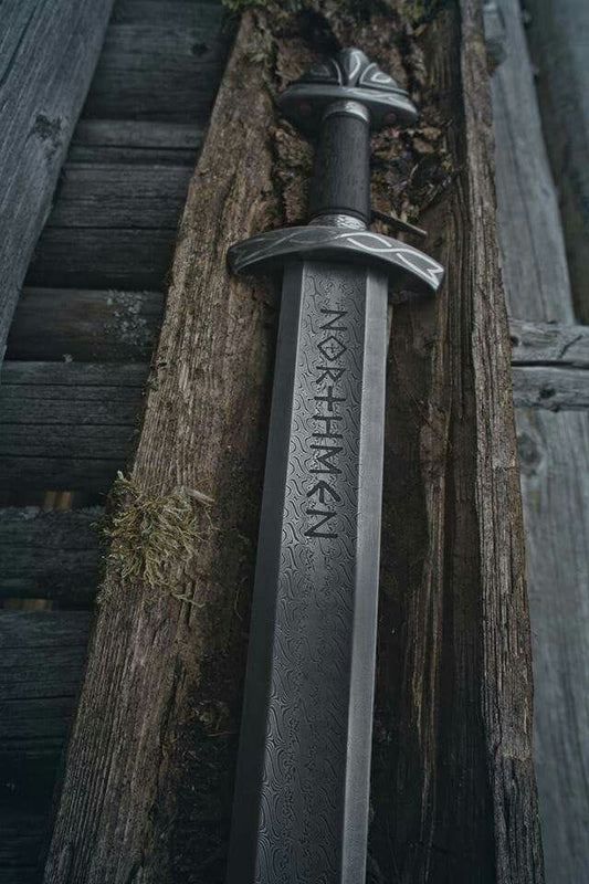 Handmade Damascus Steel Viking Sword, Northmen Sword, Medieval Viking Sword, Christmas Gift
