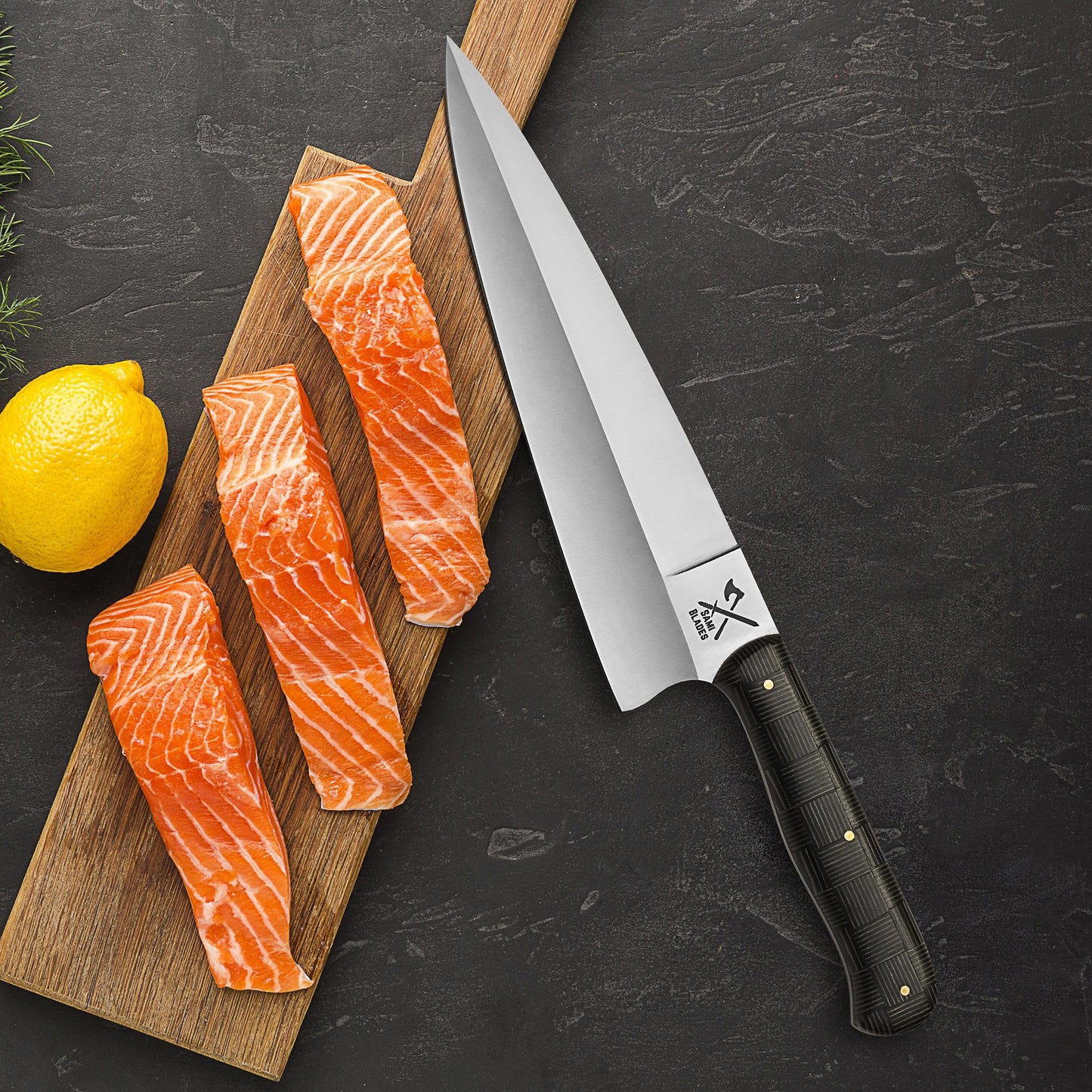 Professional Kitchen Chef Knife,13 Inch Stainless Steel Blade, 8 Inch Sharp Dull Polish Kitchen Knife with Micarta Handle for Meat Cutting & Cooking