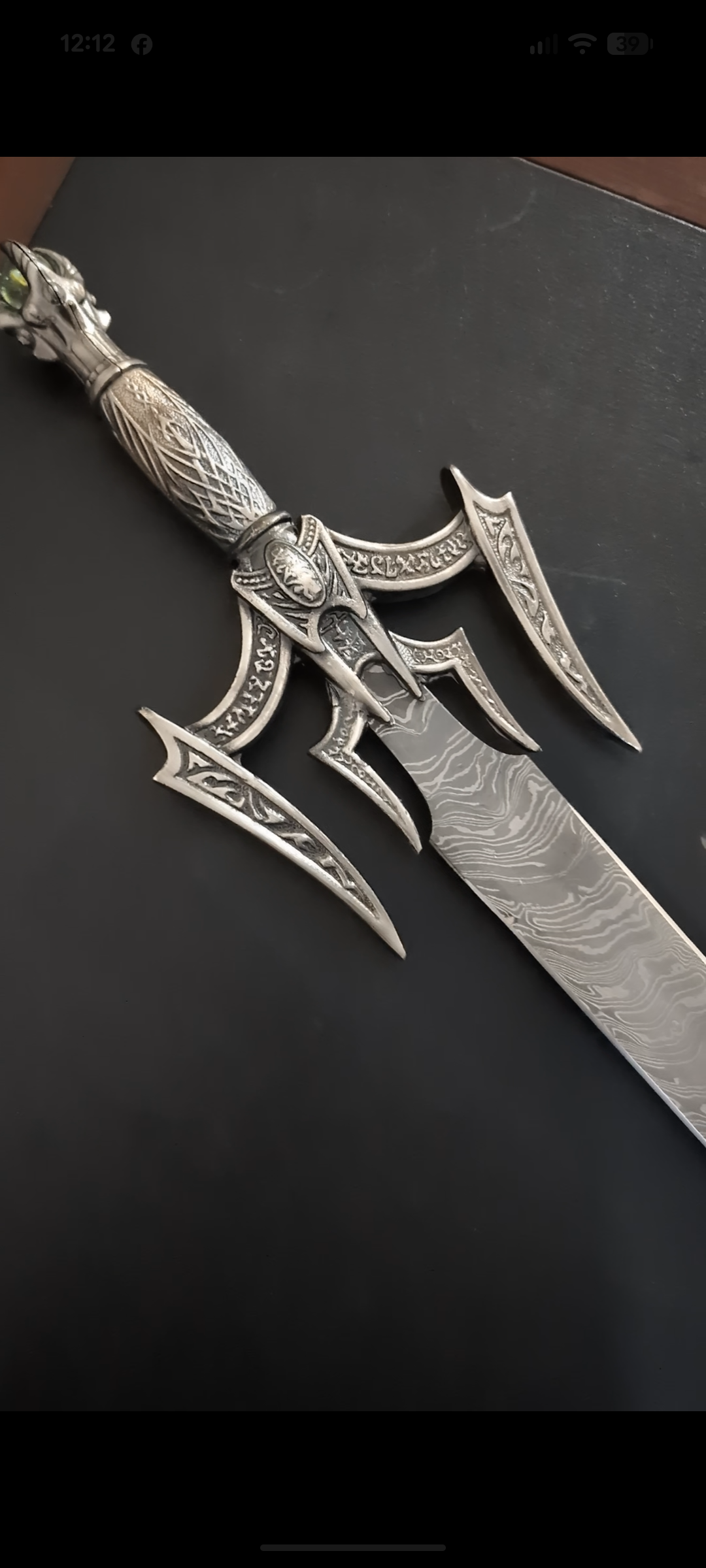 Handmade Luciendar Replica, Damascus Steel, Wall Art