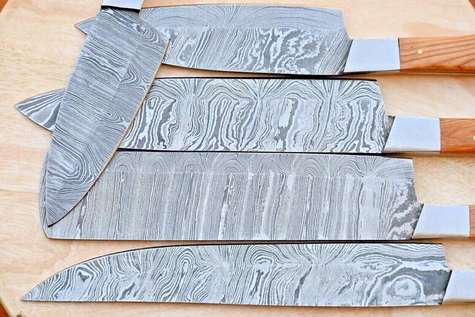 Detail view of 512 layer hand forged Damascus steel blade with professional file work and twist pattern.