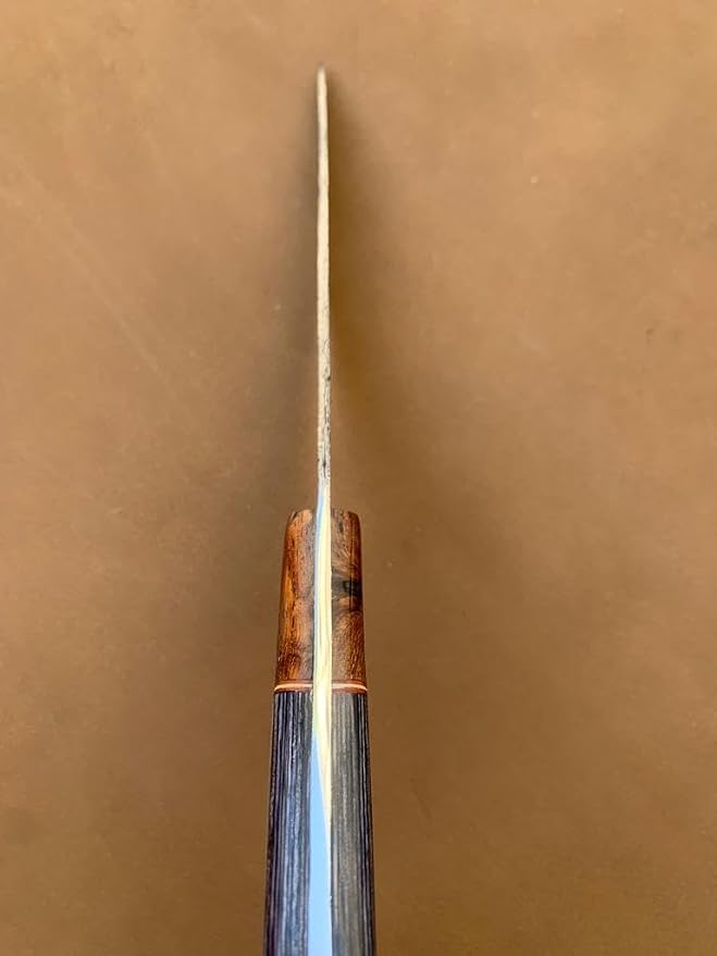Close up of Damascus blade tip