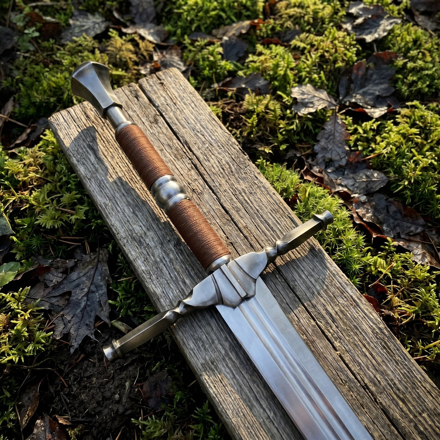 Personalized Handmade Viking Sword, Medieval Norse Longsword with wood scabbard, double edge high carbon steel greatsword, engraved fantasy