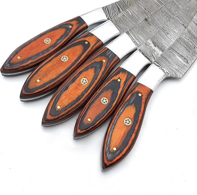 Close up of teardrop handles with mosaic pin