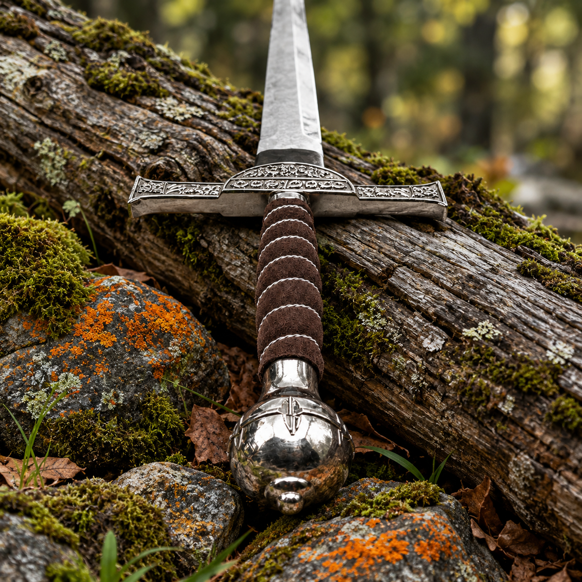 Scottish Highland sword with engraved guard