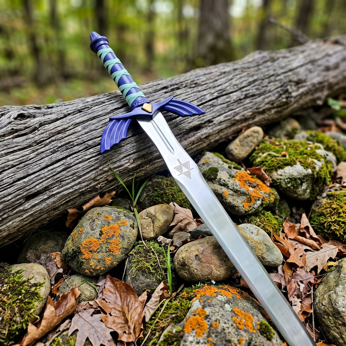 Decorative steel sword with coordinating scabbard