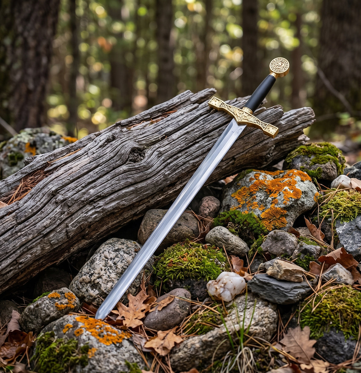 Stainless steel Excalibur sword with scabbard