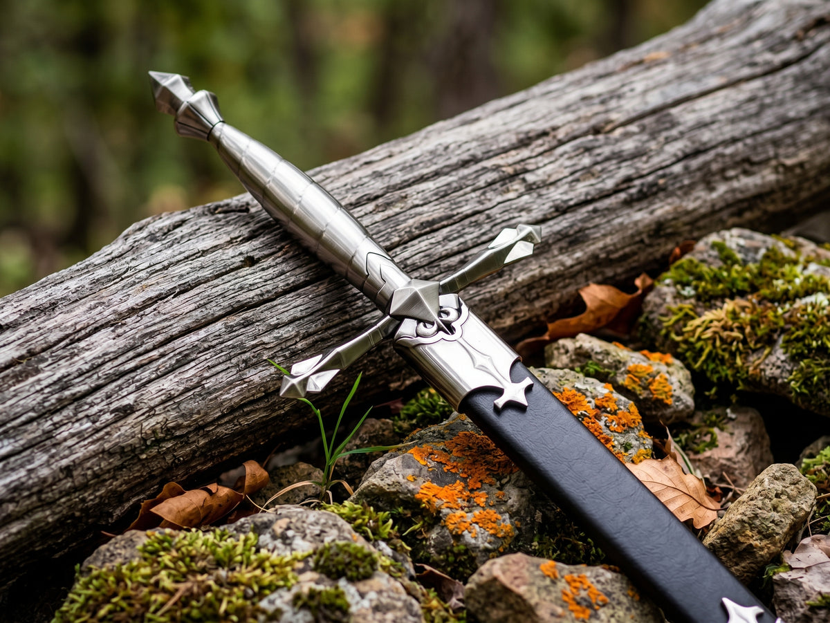 Decorative Gothic longsword full product view