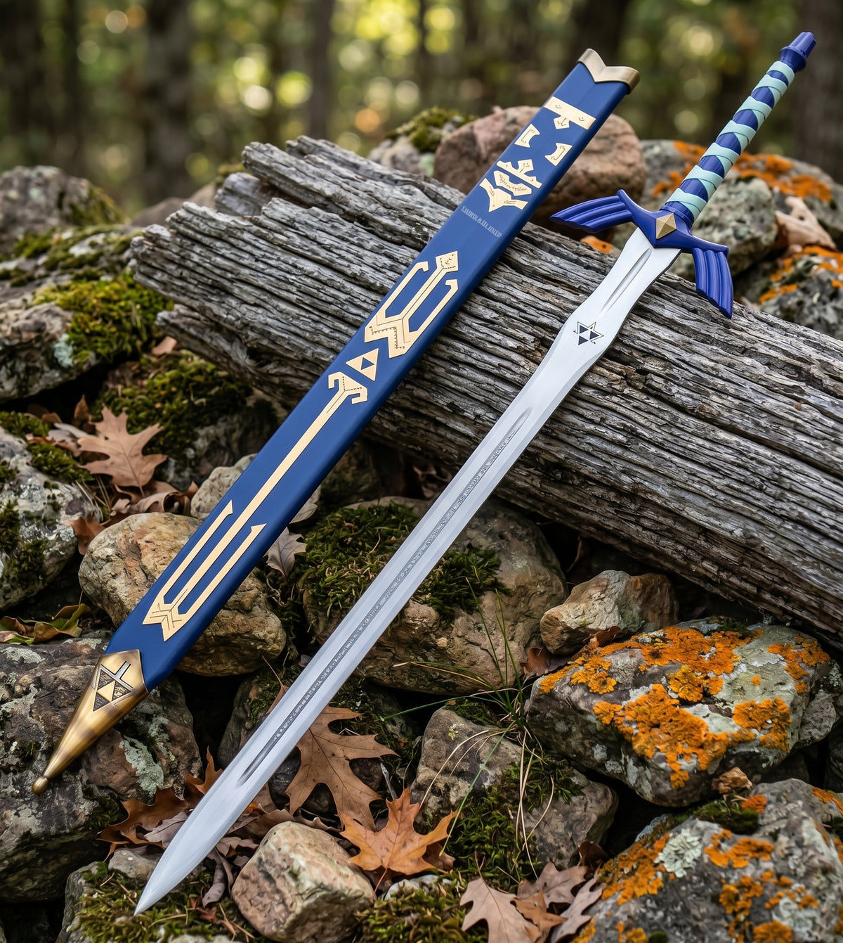 Handmade steel fantasy display sword full view