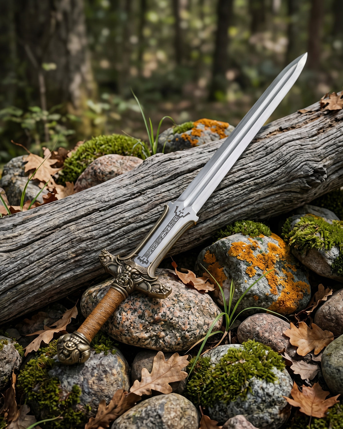 Handmade 1085 steel fantasy display sword full view