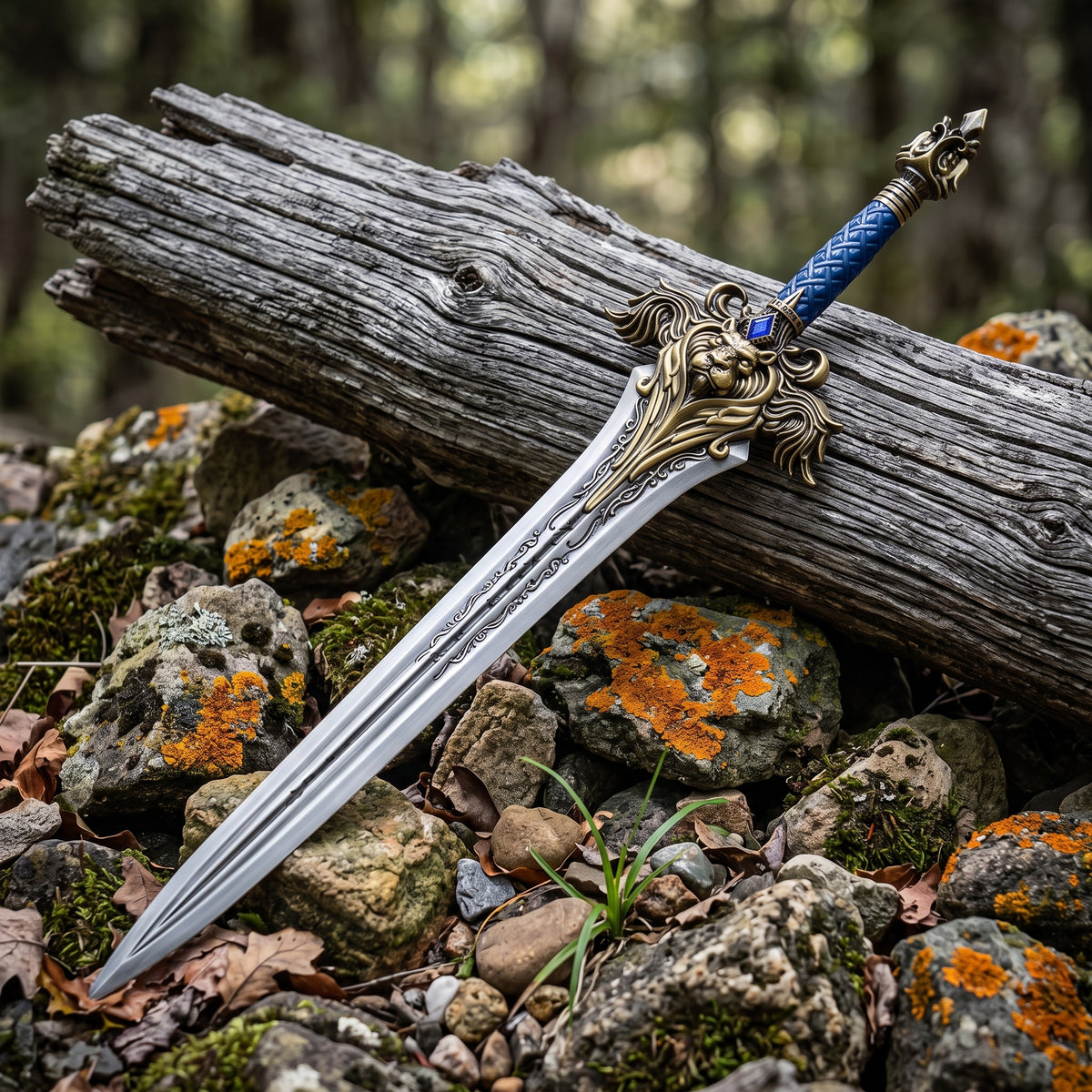 Miniature lion guard sword with display stand