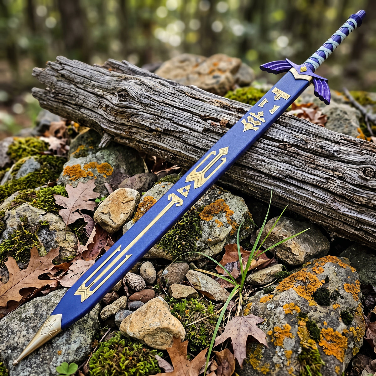 Fantasy display sword on plain background