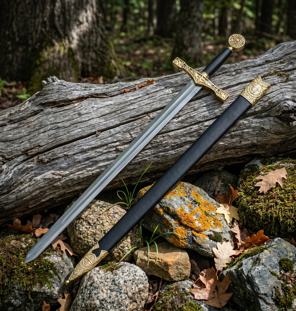 Handmade Excalibur display sword full view