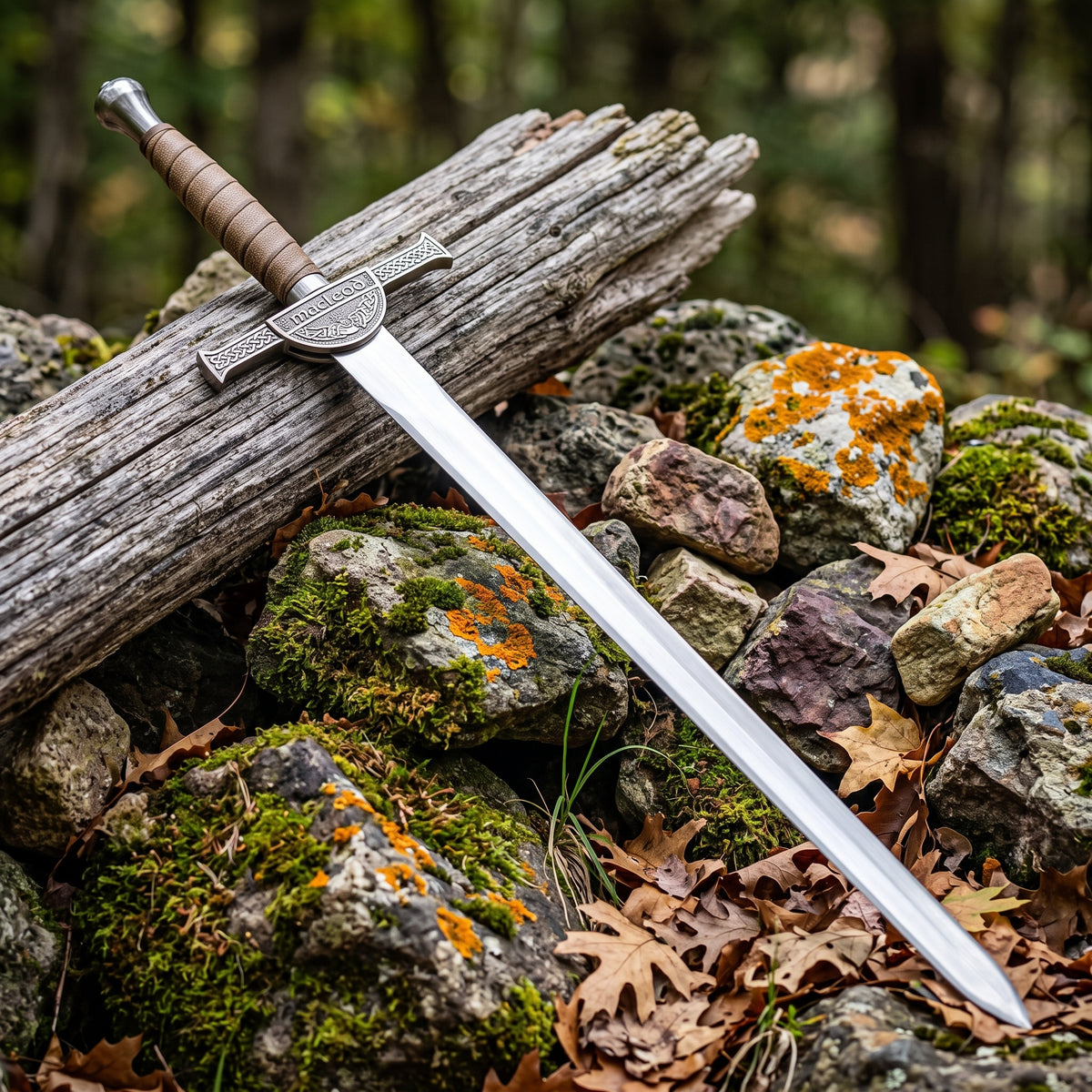 Scottish display sword with engraved guard