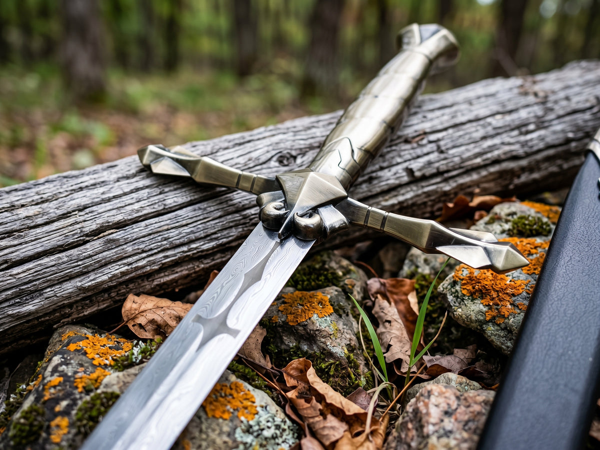 Fantasy longsword with coordinating scabbard