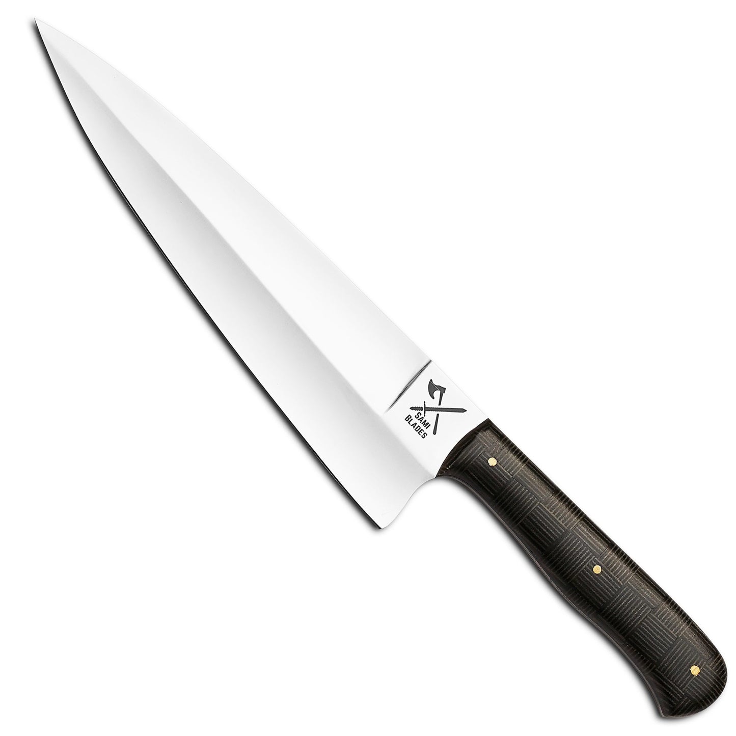Professional Stainless Steel Chef Knife, 13 Inch High Carbon Blade, 8 Inch Sharp High Polish Kitchen Knife with Micarta Handle for Meat Cutting & Cooking