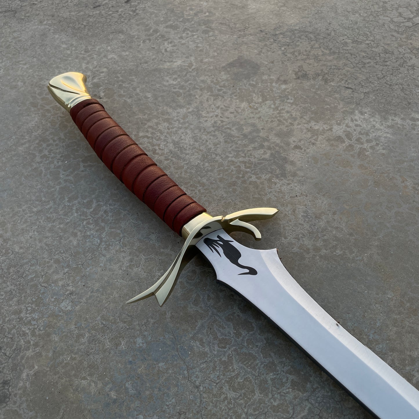 Custom Handmade Heron Marked Sword with Scabbard, Best Gift For Christmas,Halloween Gift