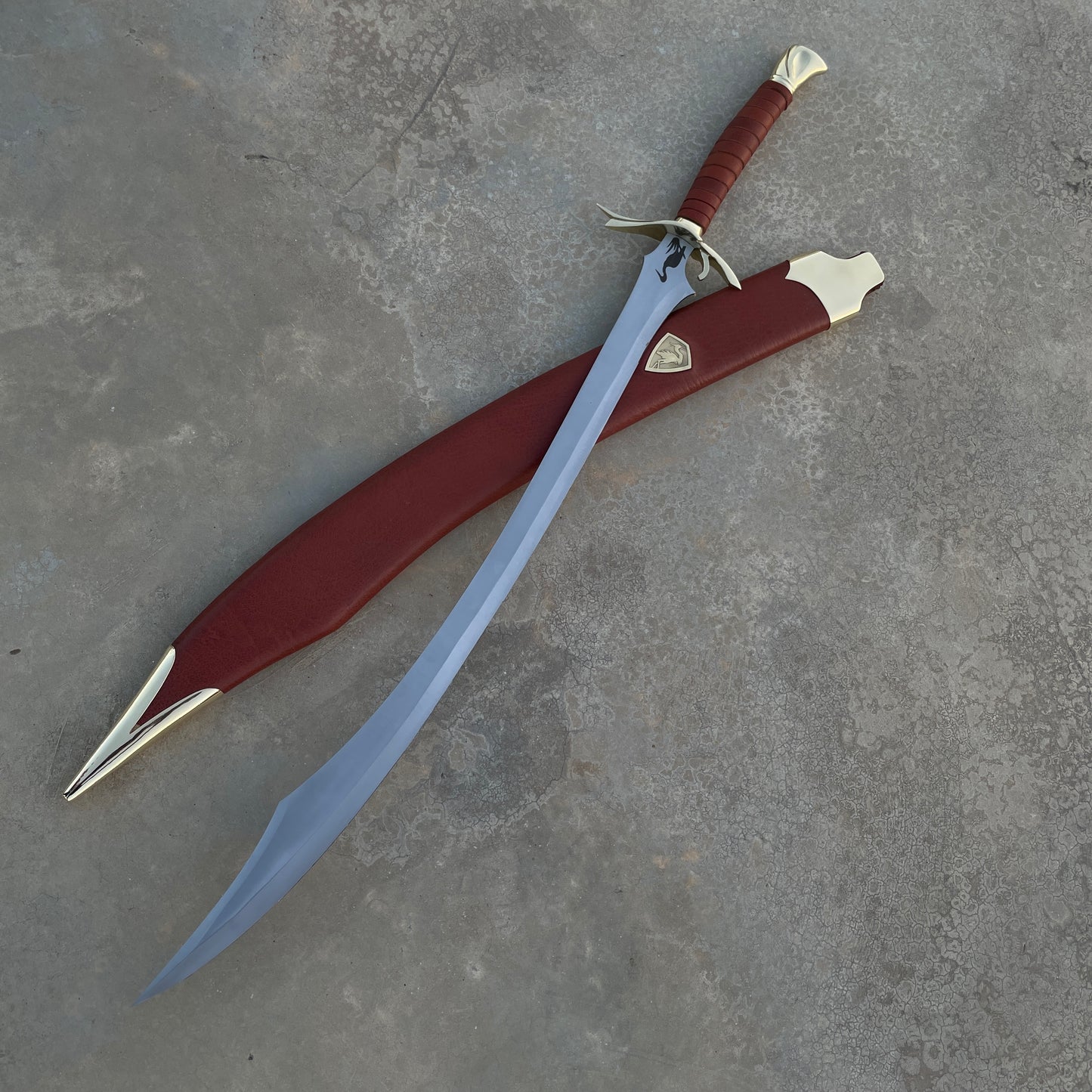Custom Handmade Heron Marked Sword with Scabbard, Best Gift For Christmas,Halloween Gift
