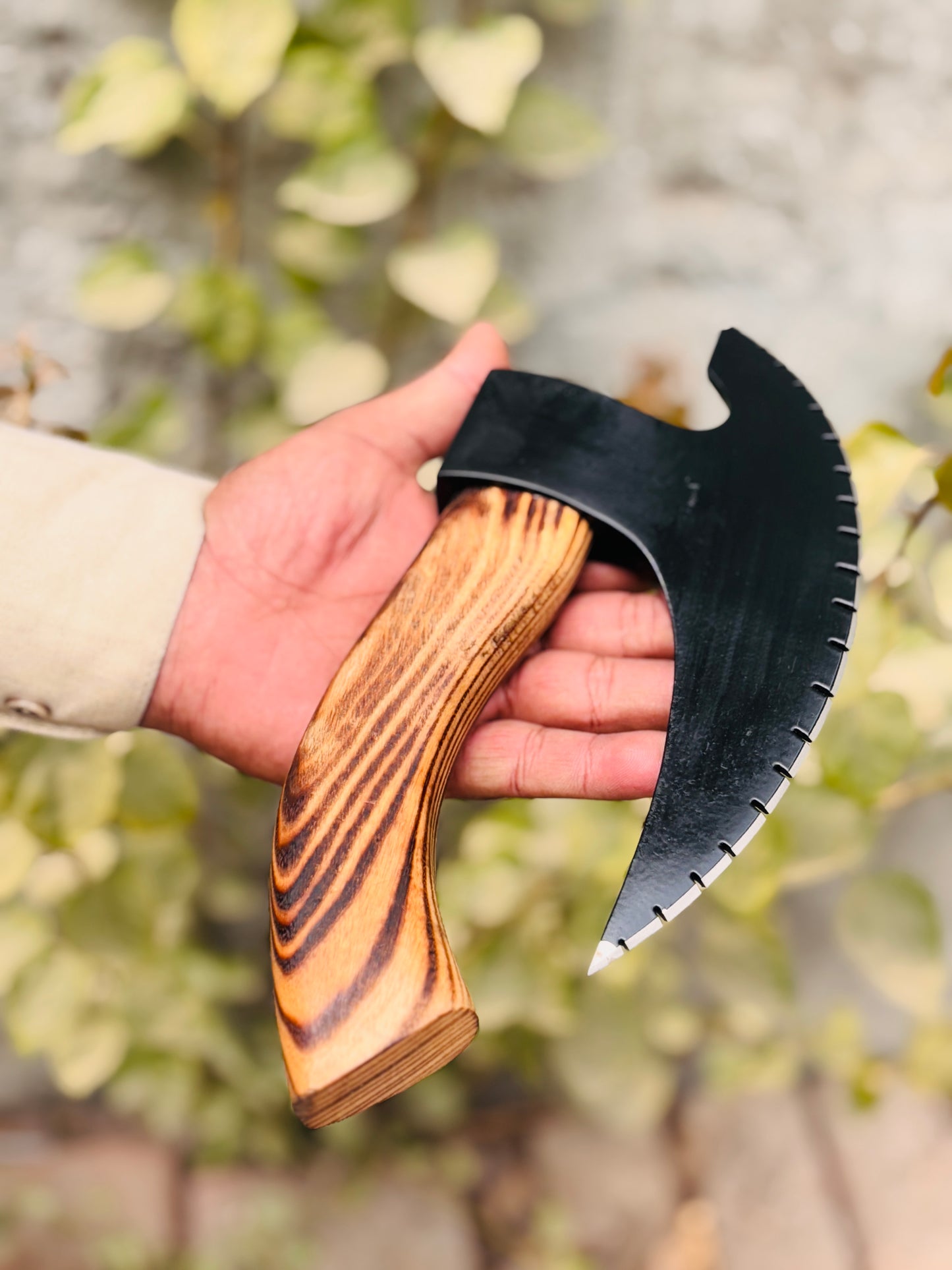 The Ultimate Pizza Axe, Custom Curved Viking Pizza Cutter