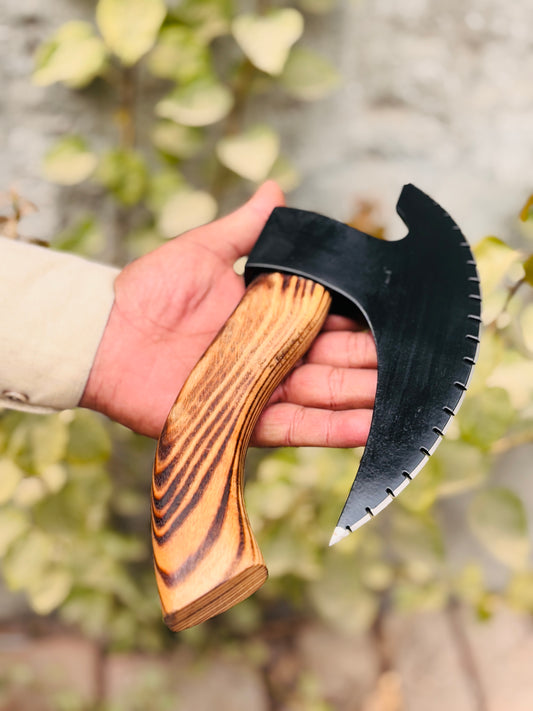 The Ultimate Pizza Axe, Custom Curved Viking Pizza Cutter