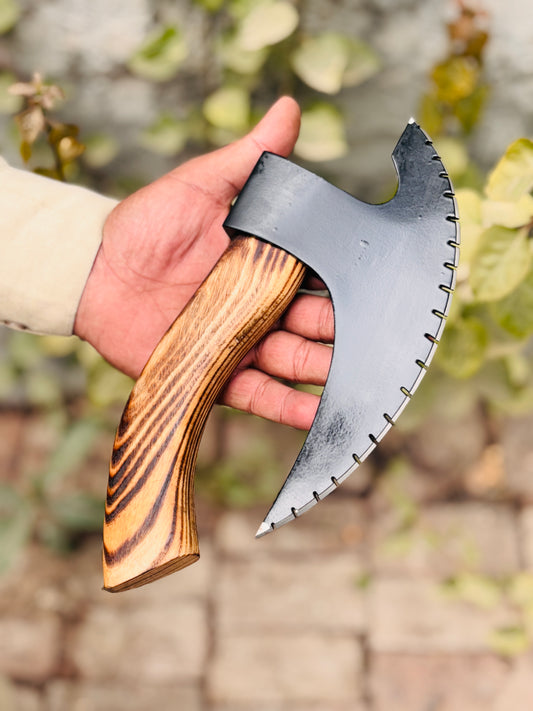 The Ultimate Pizza Axe, Custom Curved Viking Pizza Cutter
