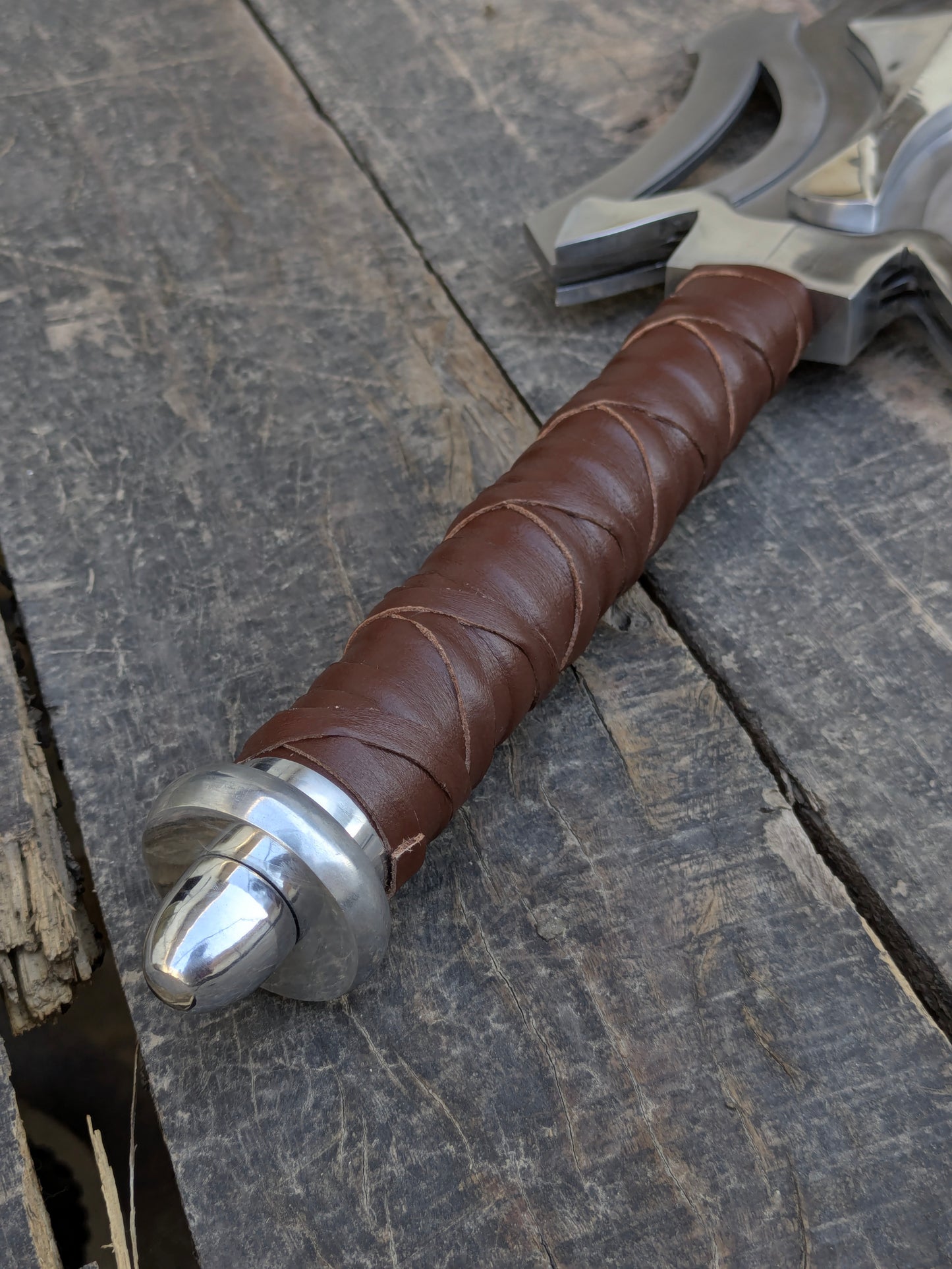 Handmade HeMan Power Sword Replica, Stainless Steel Cosplay Prop, Leather Sheath