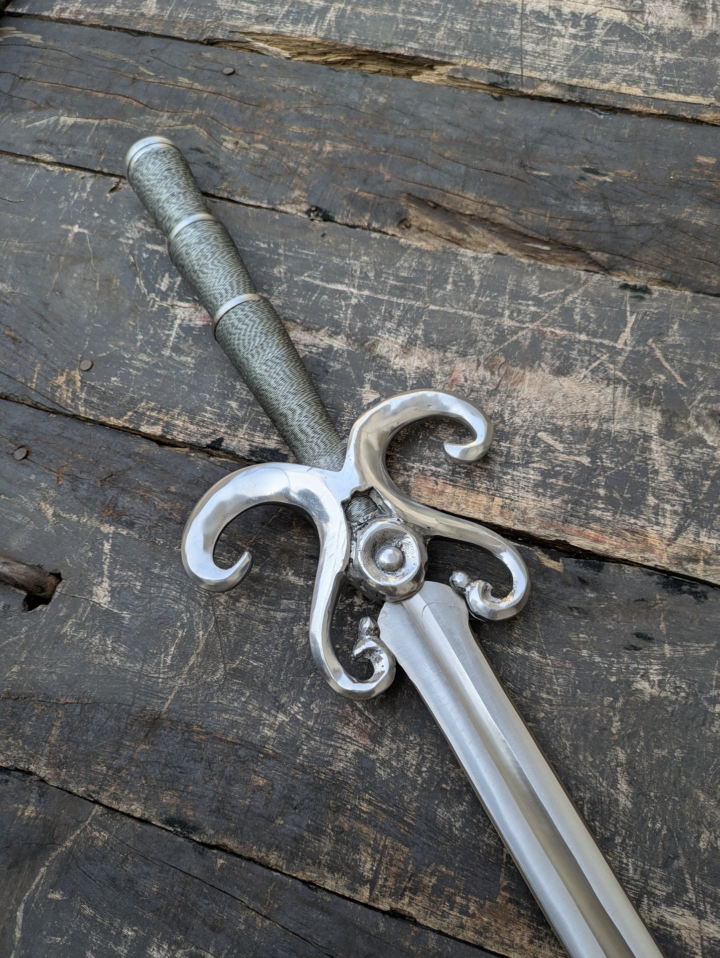 Medieval Display Sword, 40 Inch European Style Decorative Collectible with Scabbard, Historical Inspired Wall Decor