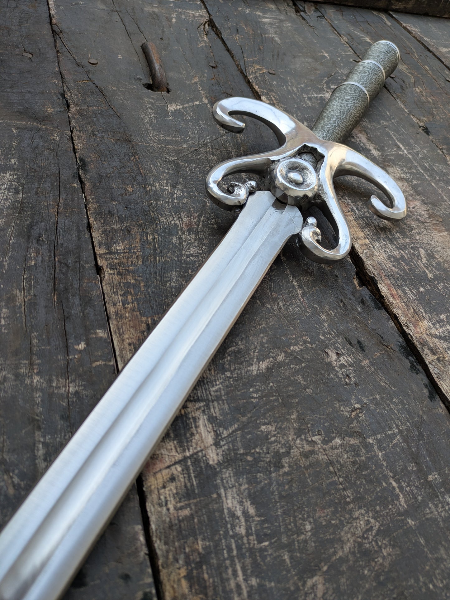 Medieval Display Sword, 40 Inch European Style Decorative Collectible with Scabbard, Historical Inspired Wall Decor