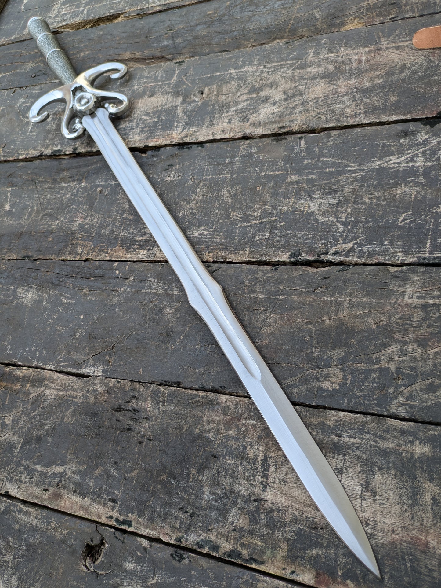 Medieval Display Sword, 40 Inch European Style Decorative Collectible with Scabbard, Historical Inspired Wall Decor