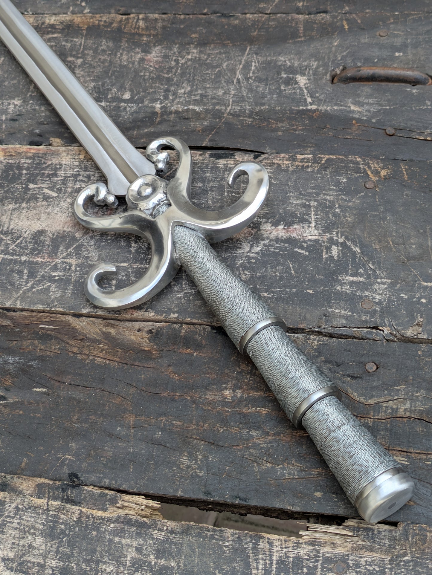 Medieval Display Sword, 40 Inch European Style Decorative Collectible with Scabbard, Historical Inspired Wall Decor