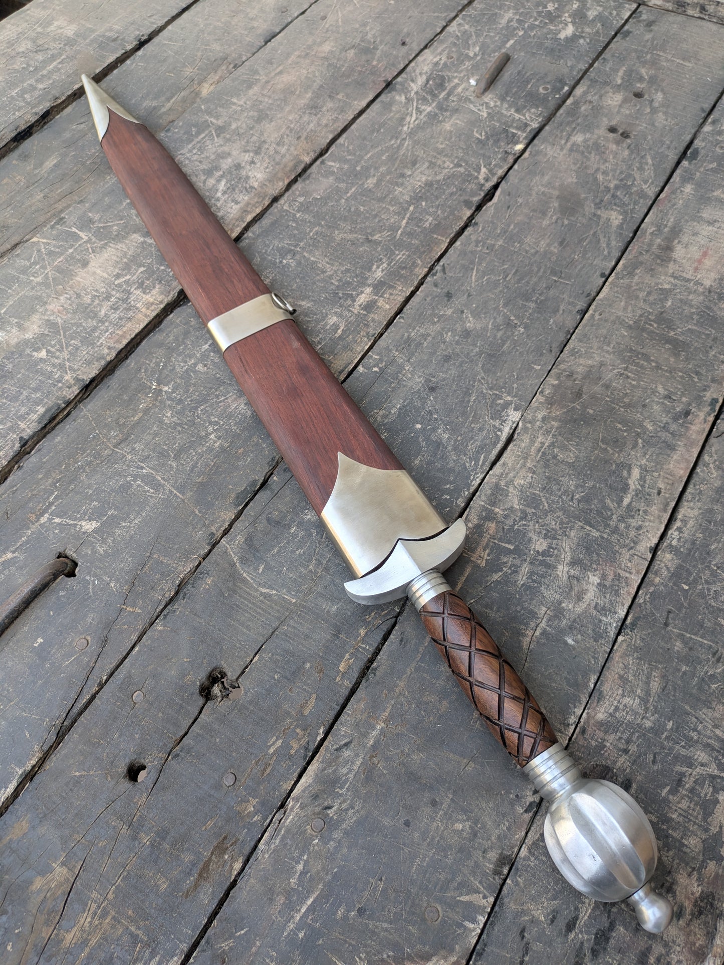 Handmade High Carbon Steel Medieval Short Sword with Wooden Scabbard | Viking Inspired Display Sword | Cosplay Collector Replica