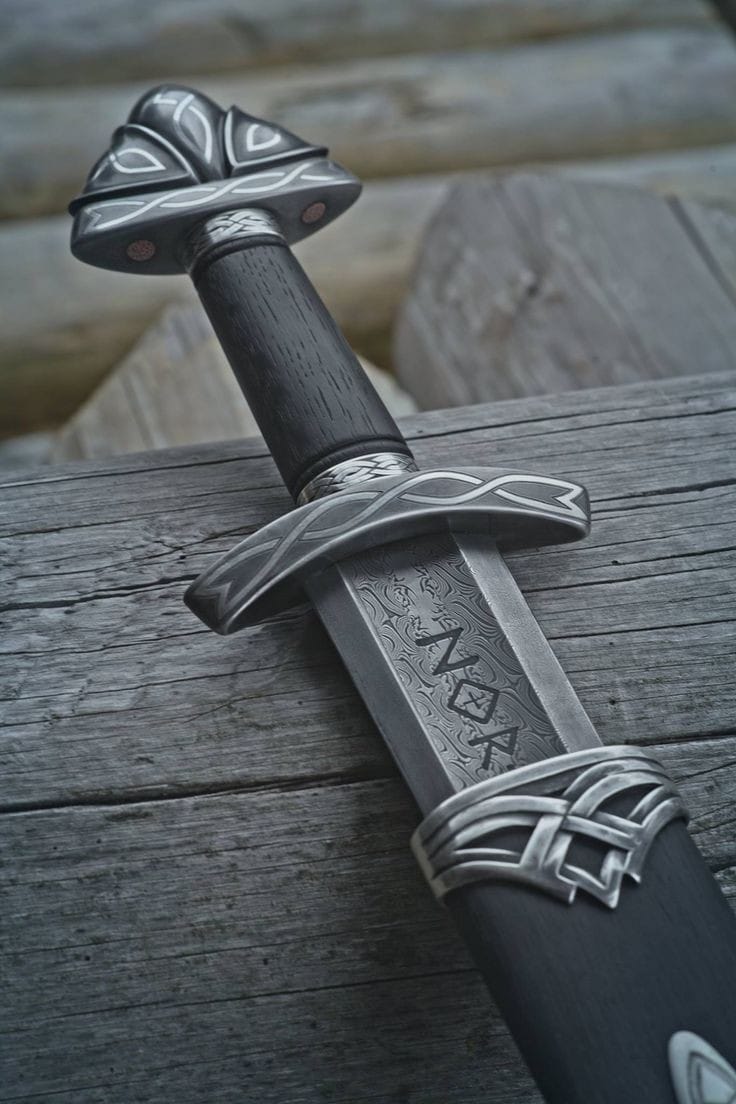 Handmade Damascus Steel Viking Sword, Northmen Sword, Medieval Viking Sword, Christmas Gift