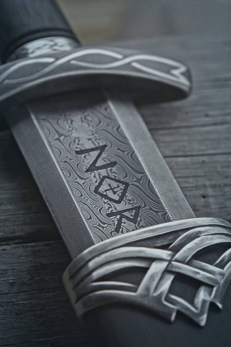 Handmade Damascus Steel Viking Sword, Northmen Sword, Medieval Viking Sword, Christmas Gift