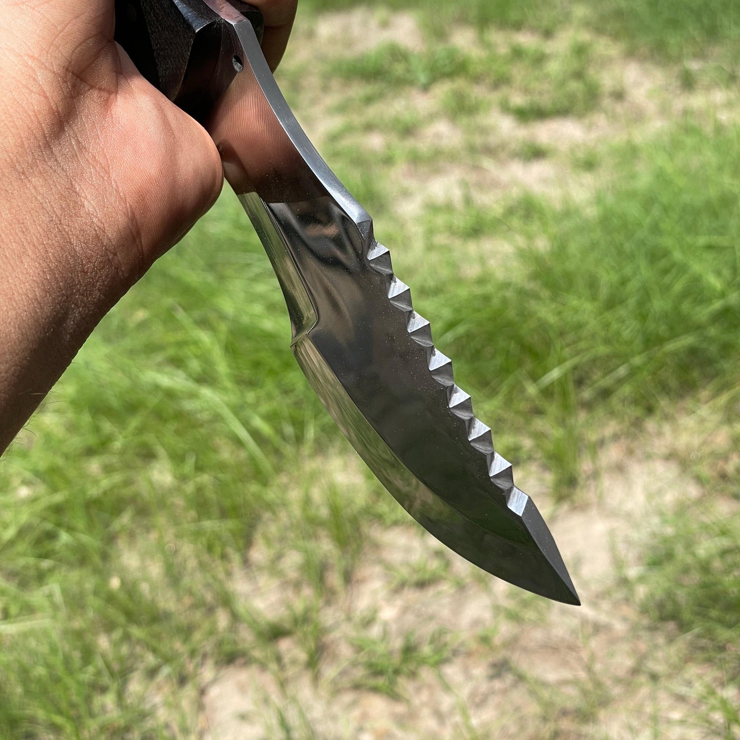 Handmade Tracker Hunting Knife, 6″ Stainless Steel Blade, 5″ Micarta Handle, Full Tang Outdoor Survival Knife