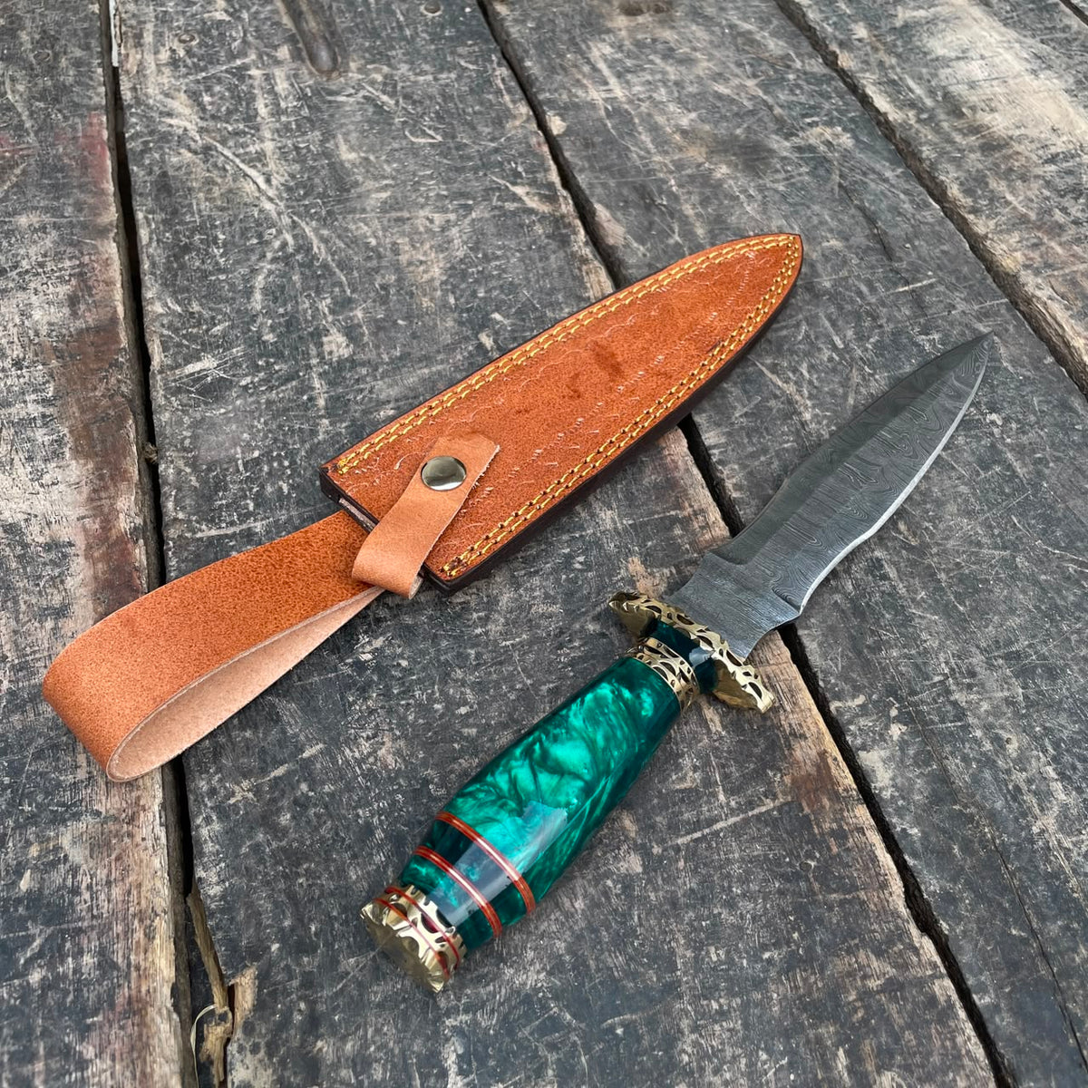 Hand Forged Damascus Steel Athame Dagger Custom Engraved Fantasy Collector Knife Gift