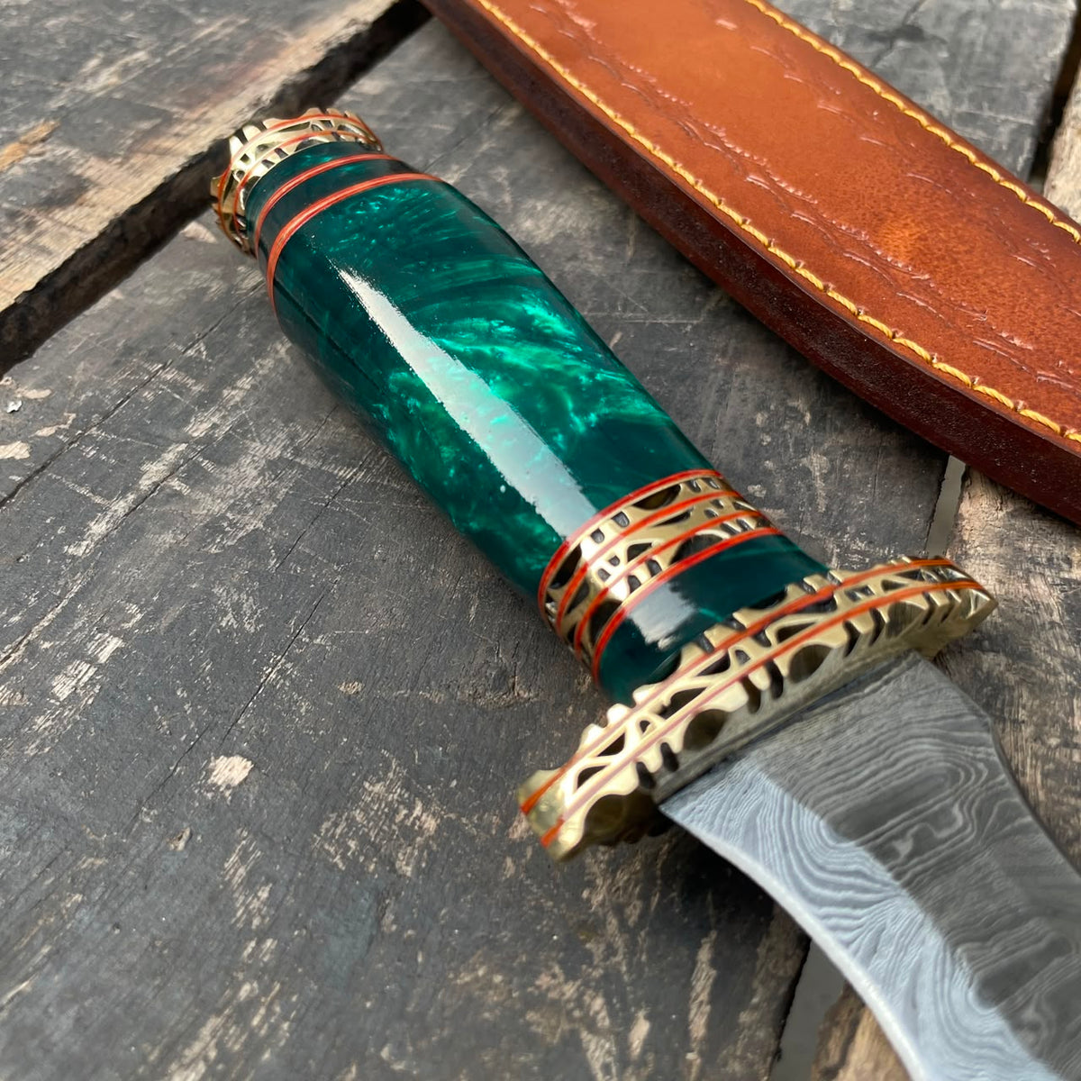 Hand Forged Damascus Steel Athame Dagger Custom Engraved Fantasy Collector Knife Gift