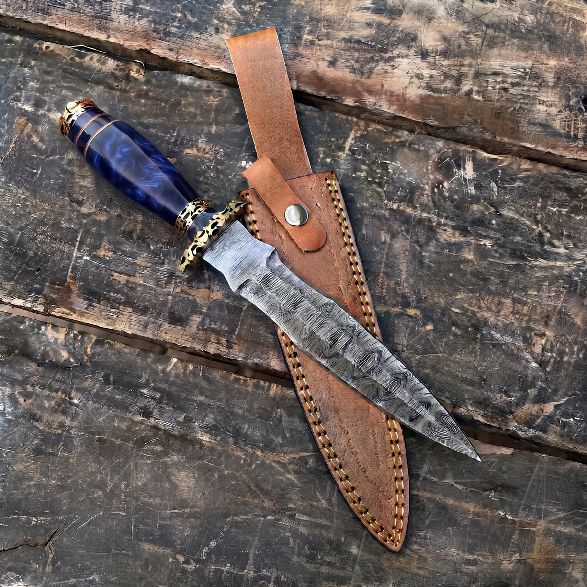 Hand Forged Damascus Steel Athame Dagger Custom Engraved Fantasy Collector Knife Gift