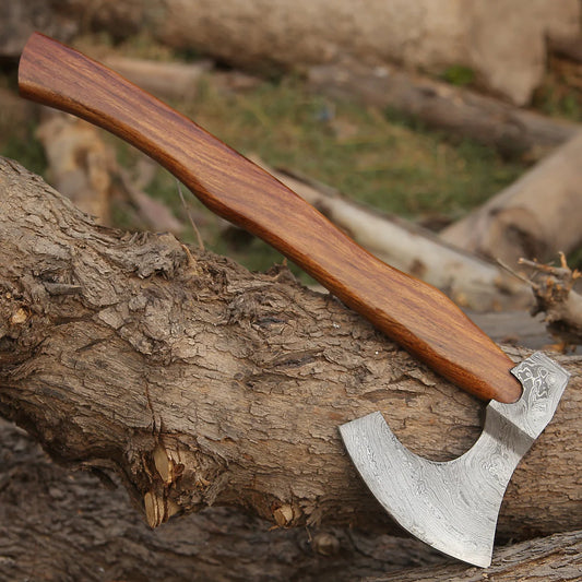 Hand Made Forged Damascus Steel Bearded Axe, Hatchet Tomahawk