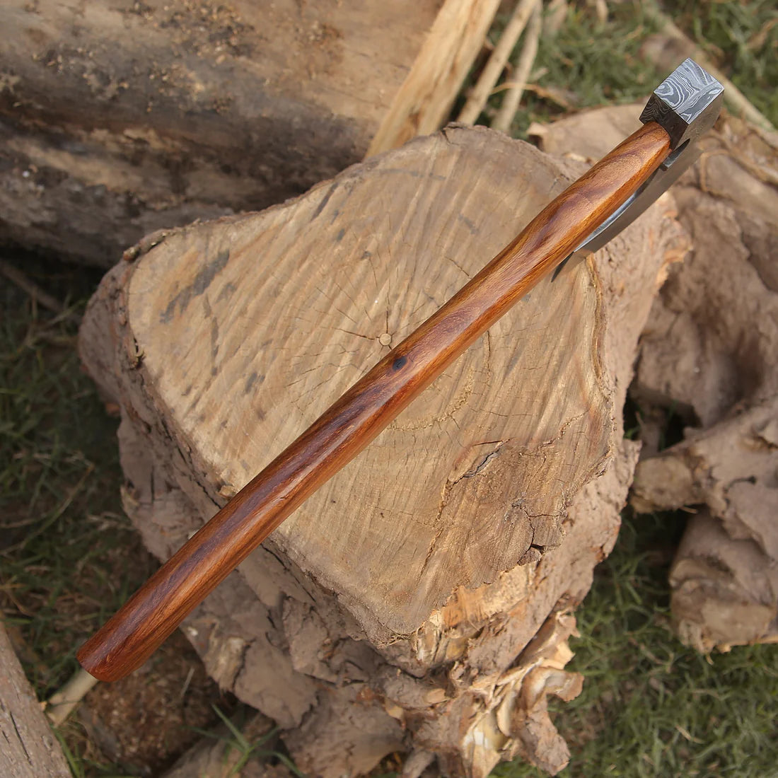 Hand Made Forged Damascus Steel Bearded Axe, Hatchet Tomahawk