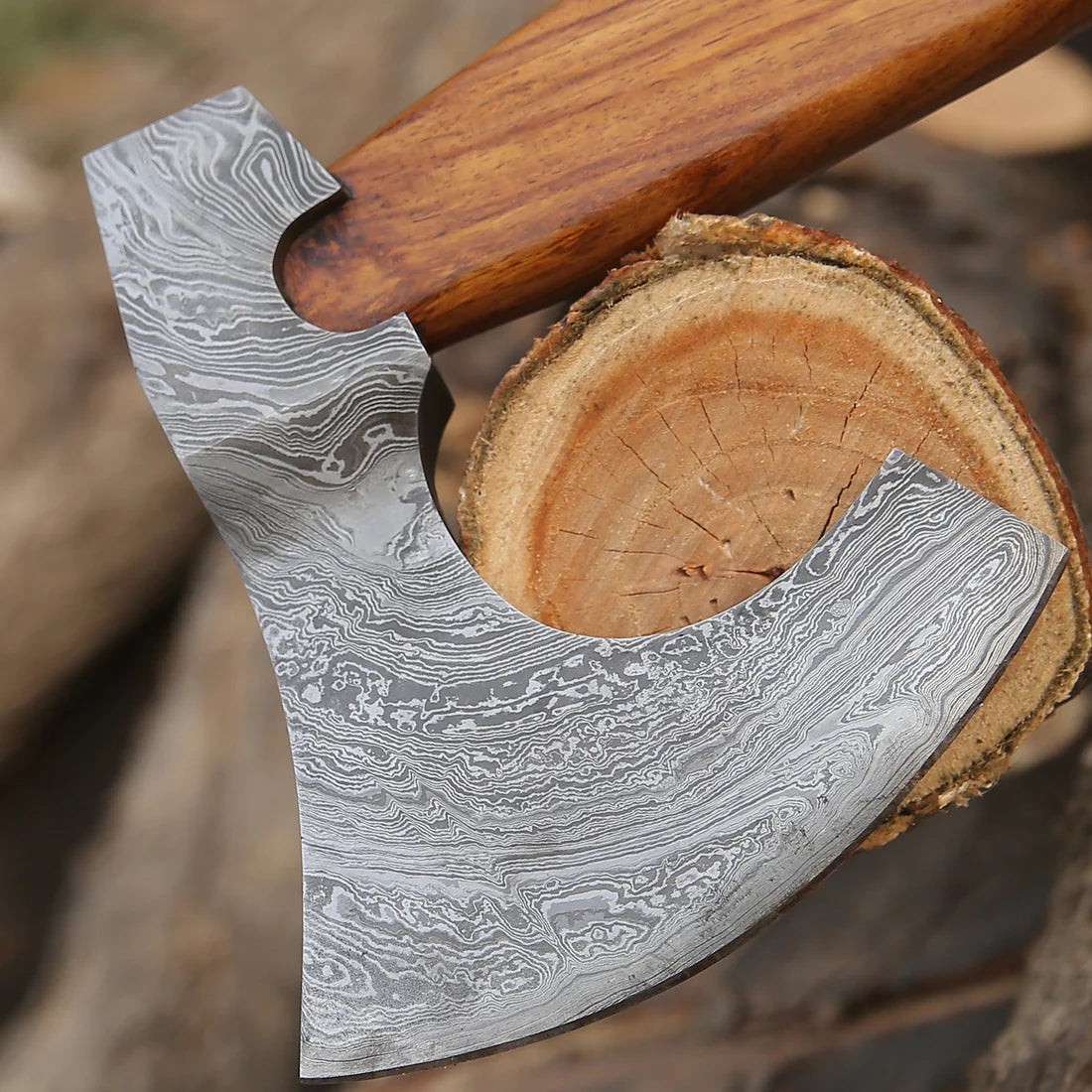 Hand Made Forged Damascus Steel Bearded Axe, Hatchet Tomahawk