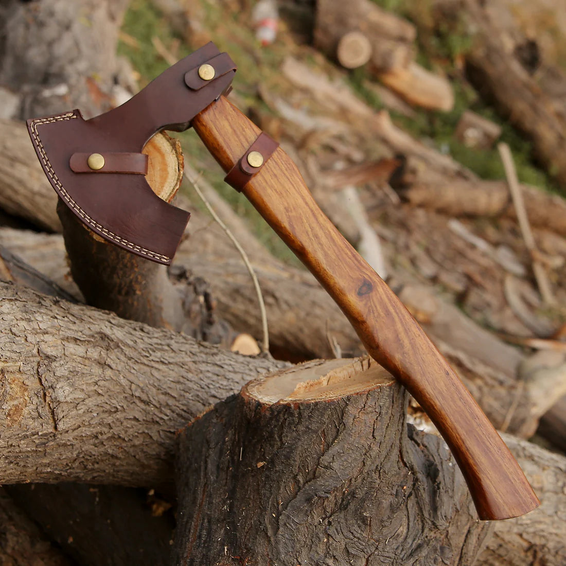 Hand Made Forged Damascus Steel Bearded Axe, Hatchet Tomahawk
