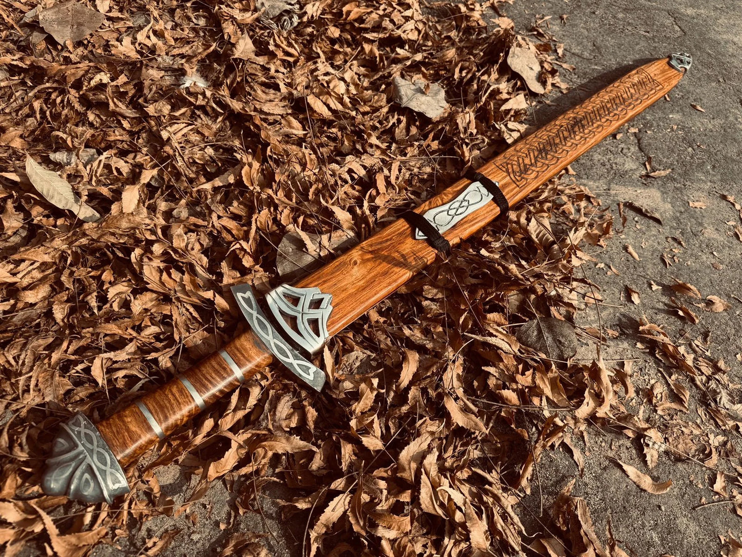 Damascus Steel Handmade Fantasy Sword, Longsword, Damascus Steel Northman Sword