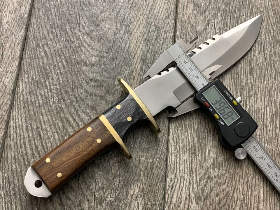Fixed Blade Tactical Bowie Knife – Full Tang Military Style Combat Knife with Sheath – Survival Outdoor Hunting Knife