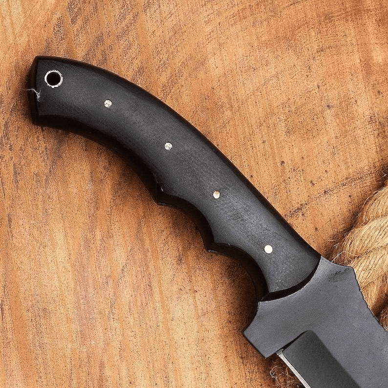 10″ Tom Brown Tracker Knife – 6″ Powder-Coated Stainless Steel Blade, 4″ Micarta Handle – Full Tang Survival Hunting Knife with Sheath