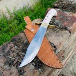 Custom Fixed Blade Hunting Knife with Sheath – Handmade High Carbon Steel