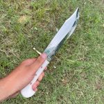 Custom Fixed Blade Hunting Knife with Sheath – Handmade High Carbon Steel