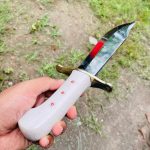 Custom Fixed Blade Hunting Knife with Sheath – Handmade High Carbon Steel