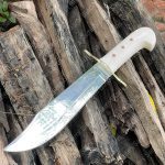Custom Fixed Blade Hunting Knife with Sheath – Handmade High Carbon Steel