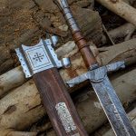 Handmade Damascus Sword, Hand Forged Damascus Steel Sword with Scabbard,